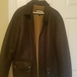 Leather coat